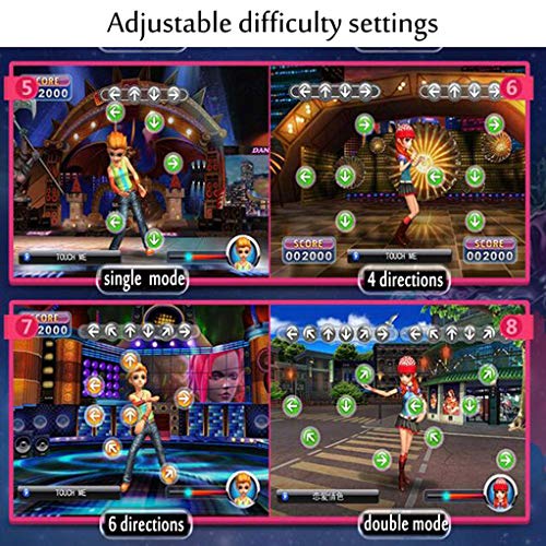 Alfombra de baile Versión Inglesa Doble, 3D Consola De Juegos Somatosensorial con 100 Juegos/Videos HD, (Plug and Play)