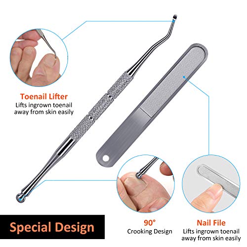 Alicates Cortaúñas,Haice Alicates para Uñas Nail Nipper Set Clavo Afilado de Acero Inoxidable Cuchilla Afilada para Espesores y uñas Encarnadas, Paroniquia, Onicomicosis, Hongos en las uñas