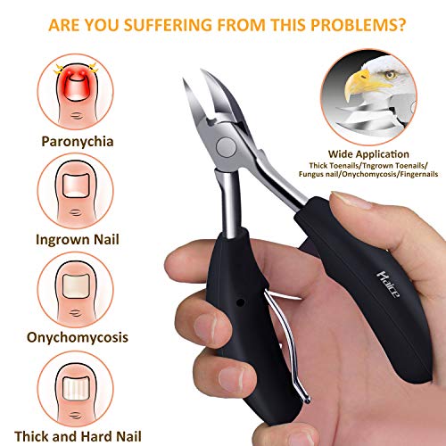 Alicates Cortaúñas,Haice Alicates para Uñas Nail Nipper Set Clavo Afilado de Acero Inoxidable Cuchilla Afilada para Espesores y uñas Encarnadas, Paroniquia, Onicomicosis, Hongos en las uñas