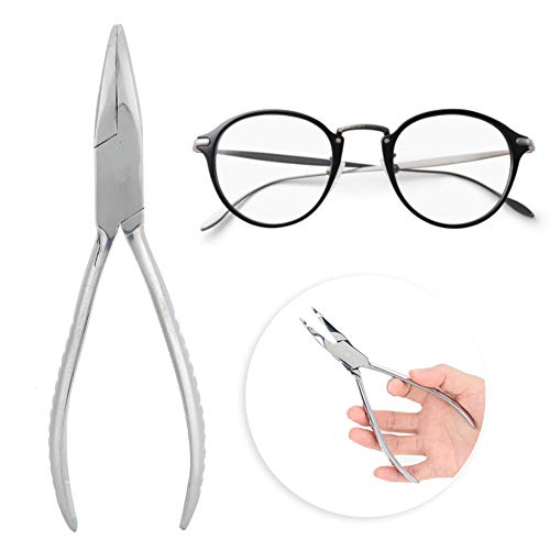 Alicates de acero inoxidable óptico para gafas, alicates de ajuste profesional para gafas, herramienta de reparación para gafas