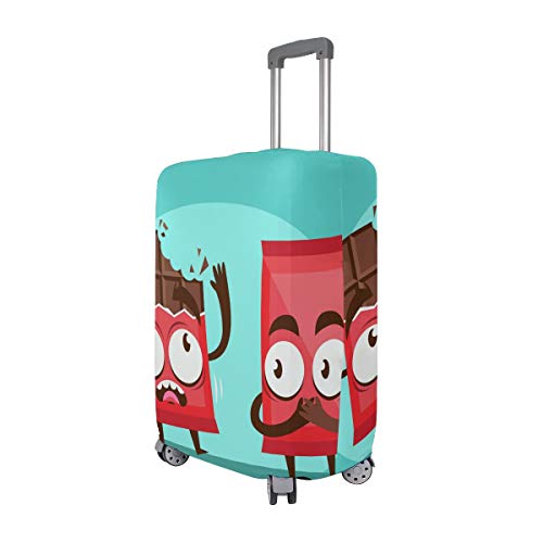 ALINLO - Funda para maleta de equipaje de color chocolate para 18 – 32 pulgadas