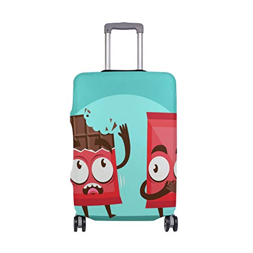 ALINLO - Funda para maleta de equipaje de color chocolate para 18 – 32 pulgadas