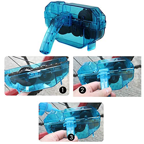 ALISTAR Lavador de Cadena de Bicicleta, Accesorios de Limpiador para Bicicleta, Limpieza múltiples Buje de Aceite y Barro para Todo Tipo Cadena de Bicicletas Profundamente