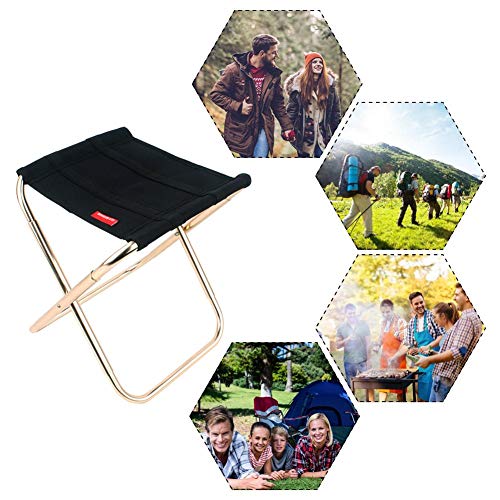 ALIXIN-Taburete de silla plegable portátil y liviano,asiento Oxford de aluminio para exteriores,para ,viajes,pesca,senderismo,jardín,picnic,barbacoa,taburete de playa,M-9.8 * 8.8 * 10.6in