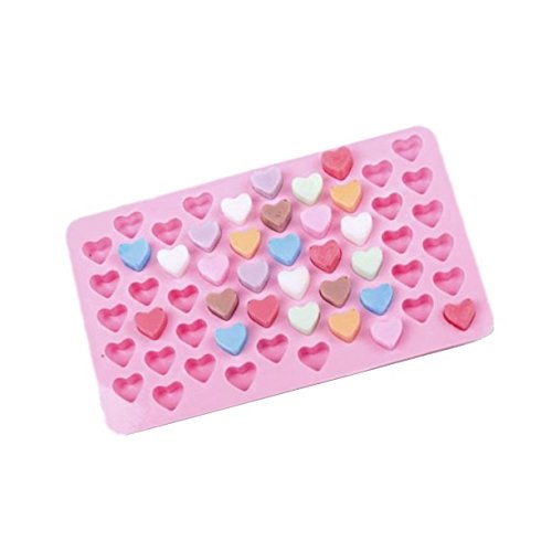 Allforhome – Molde de silicona con diseño de corazón para piruletas, jabones, bombones de chocolate