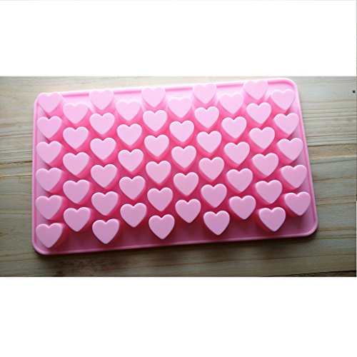 Allforhome – Molde de silicona con diseño de corazón para piruletas, jabones, bombones de chocolate