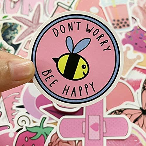 ALLIKING 100 Rosa de la Muchacha Pegatinas No Repitiendo Impermeable Desmontable para Maleta Travel Case Graffiti