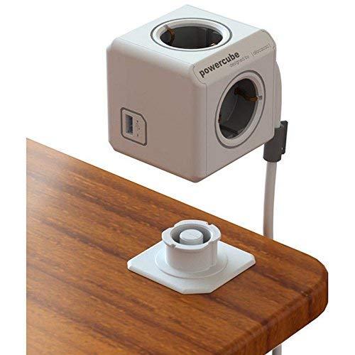 Allocacoc Power Cube 4 + 2 usb 1, 5 m de cable, 1 pieza, color blanco, 47529