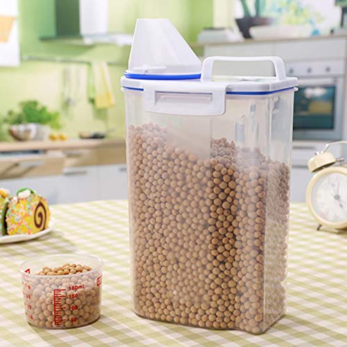 Almacenamiento de Alimentos 2020 caliente de la venta de cereales 2L plástico dispensador de la caja de almacenaje de la cocina de arroz de grano de contenedores a prueba de humedad (Size : 2L)