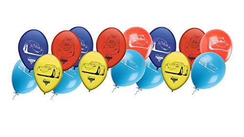 ALMACENESADAN 0673, Pack 16 Globos Disney Cars; para Fiestas y cumpleaños. Ideal para Decorar Tus Fiestas.