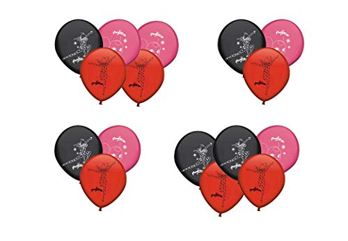ALMACENESADAN 0677, Pack 16 Globos Lady Bug; para Fiestas y cumpleaños. Ideal para Decorar Tus Fiestas.
