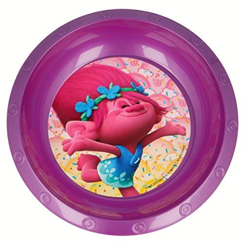 ALMACENESADAN Trolls, 0301, Pack de 6 Cuencos de plástico Reutilizables para Fiestas y cumpleaños (Trolls Platos)
