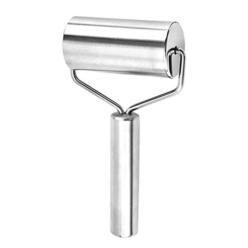 ALONGB Utensilios de Cocina de Metal Rodillo de Acero Inoxidable, Rodillo para pastelería Pizza Baker para Masa para Hornear, Pizza, Pastel, Pasteles, pastas y Galletas