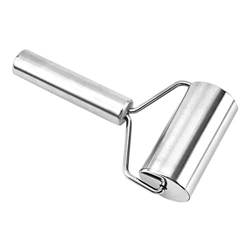 ALONGB Utensilios de Cocina de Metal Rodillo de Acero Inoxidable, Rodillo para pastelería Pizza Baker para Masa para Hornear, Pizza, Pastel, Pasteles, pastas y Galletas