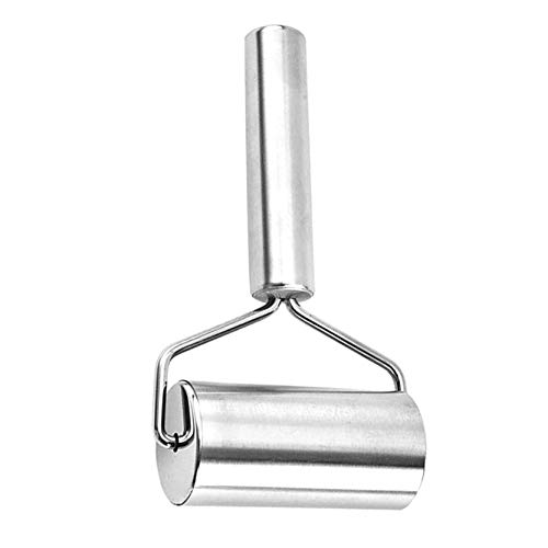 ALONGB Utensilios de Cocina de Metal Rodillo de Acero Inoxidable, Rodillo para pastelería Pizza Baker para Masa para Hornear, Pizza, Pastel, Pasteles, pastas y Galletas