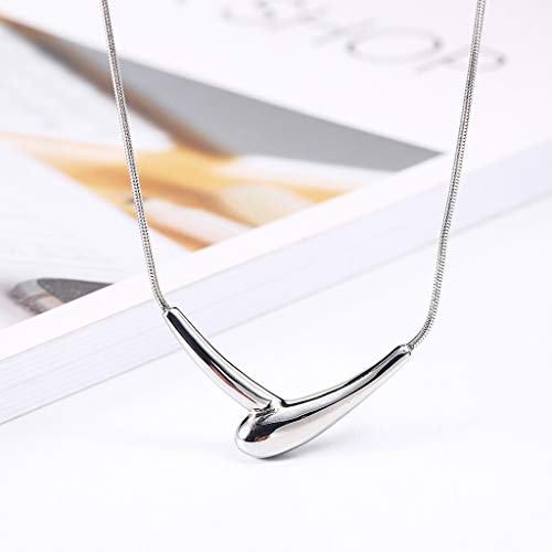 AlonSwallow Joyería del Pelo Estilista Accesorios de Titanio Inoxidable de la Manera Cadena Secador de Pelo Largo del suéter de la Personalidad Creativa de Lavado y soplado de peluquería Collar