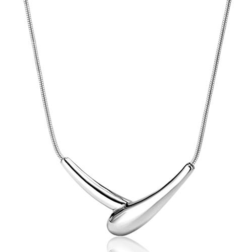 AlonSwallow Joyería del Pelo Estilista Accesorios de Titanio Inoxidable de la Manera Cadena Secador de Pelo Largo del suéter de la Personalidad Creativa de Lavado y soplado de peluquería Collar