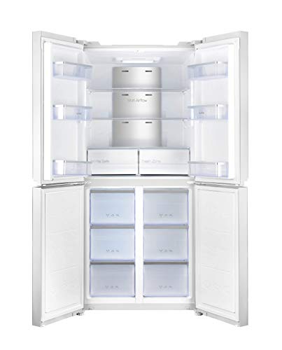 ALPHA Frigorífico Americano Pegasus-86N. Cristal. 4 Puertas. Motor Inverter A++ ** Alta Gama** (Blanco)