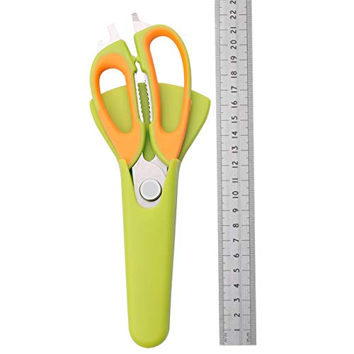 Alta calidad Herramienta de Cook cortador de 220 * 75 mm multifuncional Aves de cocina Chicken Bone tijera con el caso Shear pescado pato Cut Tijeras (Color : Kitchen Shears)