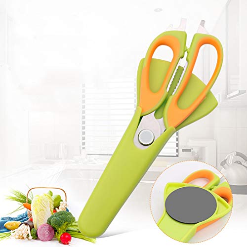 Alta calidad Herramienta de Cook cortador de 220 * 75 mm multifuncional Aves de cocina Chicken Bone tijera con el caso Shear pescado pato Cut Tijeras (Color : Kitchen Shears)