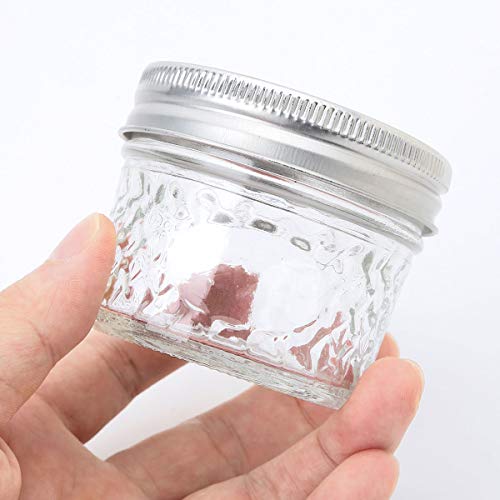 Alvivi 2Pcs 120ml Tarros de Cristal con Tapa de Rosca Botes de Conservas Transparente Recipientes para Caviar Mermelada Miel Gominolas Transparente Una talla