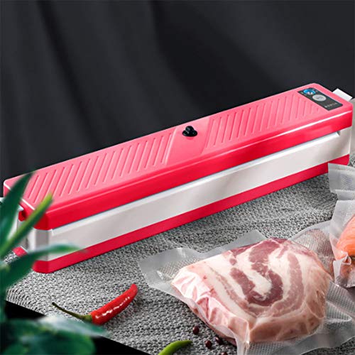 ALY Máquina Selladora Al Vacío Envasadoras al vacío -45Kpa Soporta Trabajo Multipaquete, para Alimentos Máquina del Vacío para Uso Doméstico Y Comercial 100W,Rose Red