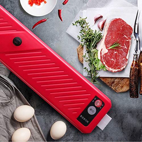 ALY Máquina Selladora Al Vacío Envasadoras al vacío -45Kpa Soporta Trabajo Multipaquete, para Alimentos Máquina del Vacío para Uso Doméstico Y Comercial 100W,Rose Red