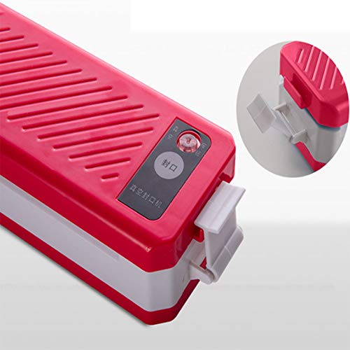 ALY Máquina Selladora Al Vacío Envasadoras al vacío -45Kpa Soporta Trabajo Multipaquete, para Alimentos Máquina del Vacío para Uso Doméstico Y Comercial 100W,Rose Red