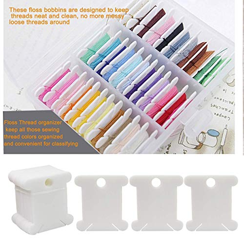 Alyoen - 190 bobinas de hilo de plástico, para coser y guardar hilo o hilo de bordado, organizador, para manualidades, para coser