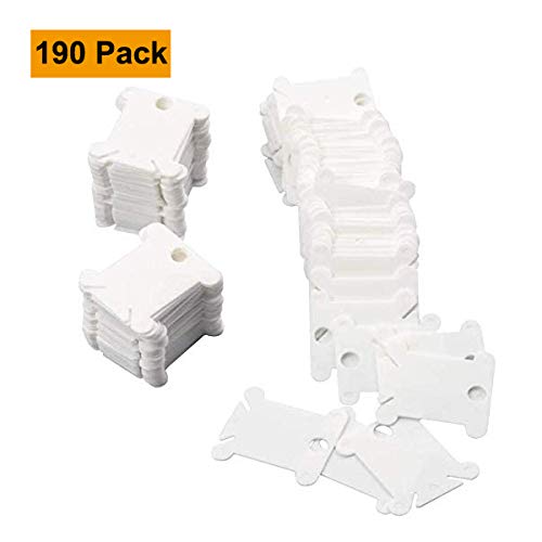 Alyoen - 190 bobinas de hilo de plástico, para coser y guardar hilo o hilo de bordado, organizador, para manualidades, para coser
