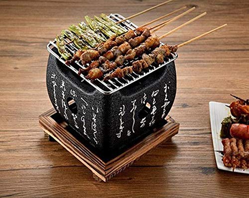 Amania Trading Ltd HIGOSHI - Barbacoa portátil japonesa de teburu pequeña para barbacoa de carbón