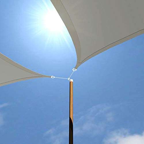 AMANKA Toldo UV - 3x4 HDPE Vela de Protección Solar Rectangular - Techo para Balcón Jardín Gris