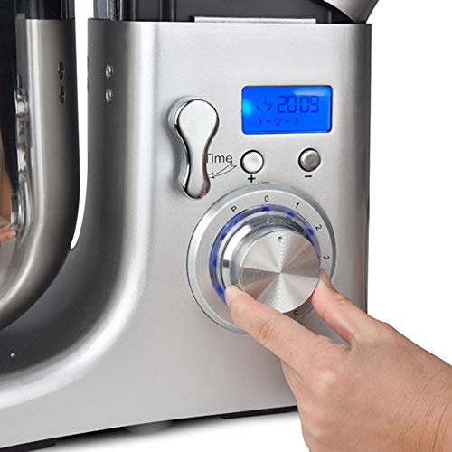 Amasadora Batidora Profesional Con 6 Velocidades Y Ajuste De Pulso, Pantalla LED Con Batidor K, Gancho Para Masa, Batidor Y Recipiente De 10 Litros Para Hornear Pasteles Crema De Huevo De Cocina