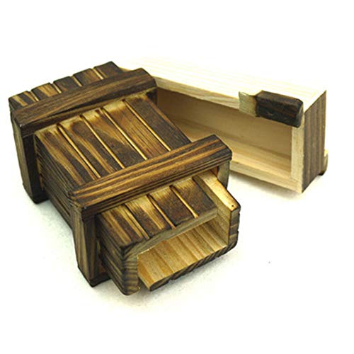 Amasawa Caja Secreta,Caja De Regalo De Madera Mágica, para Regalos Creativos, Joyas y Dinero (Sola Caja Abierta)