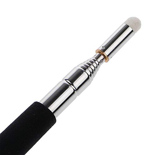 Amasawa Puntero Extensible para Maestros,Mano Retráctil Extensible Puntero Puntero Telescópico Presentador Mano Aula Pizarra Pointer Negro