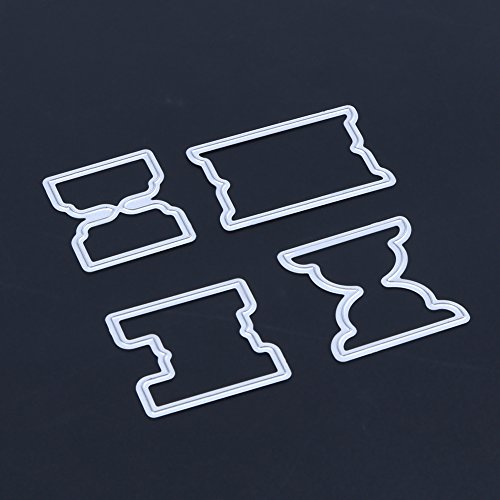 Amazingdeal365 4 Piezas Plantilla de Corte de Metal DIY Scrapbooking Papel Craft Arte de Tarjeta para álbum de Recortes