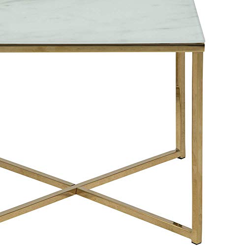 Amazon Brand - Movian Rom - Mesa de centro, 80 x 80 x 45 cm, blanco