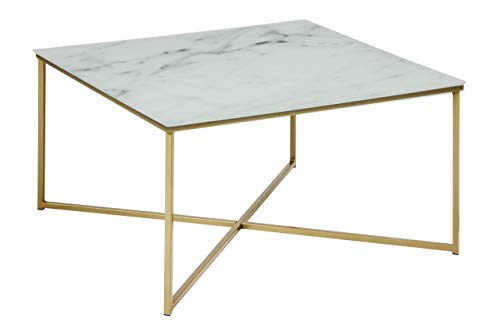 Amazon Brand - Movian Rom - Mesa de centro, 80 x 80 x 45 cm, blanco