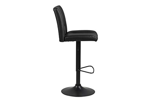Amazon Brand - Movian Sarnen - Juego de 2 taburetes de bar, 52 x 41,5 x 115 cm, negro