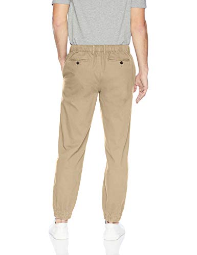 Amazon Essentials - Pantalones deportivos de corte recto para hombre, Caqui, US S (EU S)