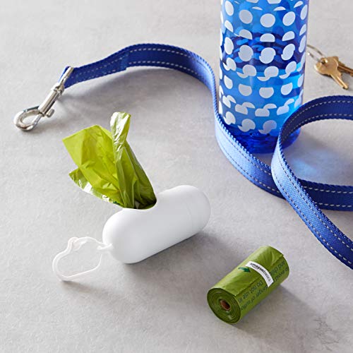 AmazonBasics - Bolsa mejorada para heces de perro con aditivos EPI y dispensador y pinza para correa - 270 unidades, pepino