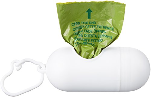 AmazonBasics - Bolsa mejorada para heces de perro con aditivos EPI y dispensador y pinza para correa - 270 unidades, pepino