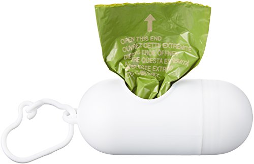 AmazonBasics - Bolsa mejorada para heces de perro con aditivos EPI y dispensador y pinza para correa - 540 unidades, mango brasileño