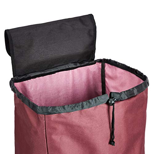 AmazonBasics - Carrito de la compra con 2 ruedas, 40 litros, color rojo