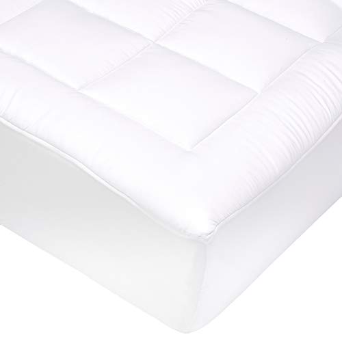 AmazonBasics - Colchoncillo de relleno sintético con funda de microfibra, 90 x 200 cm