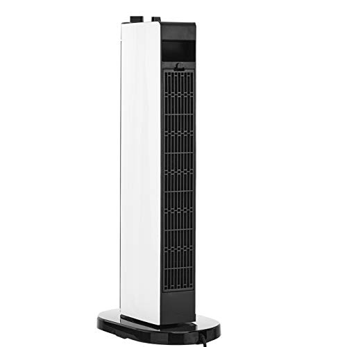 AmazonBasics - Columna calefactora oscilante portátil, 2 niveles de temperatura, 2000 W