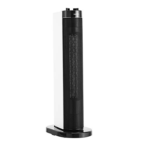 AmazonBasics - Columna calefactora oscilante portátil, 2 niveles de temperatura, 2000 W