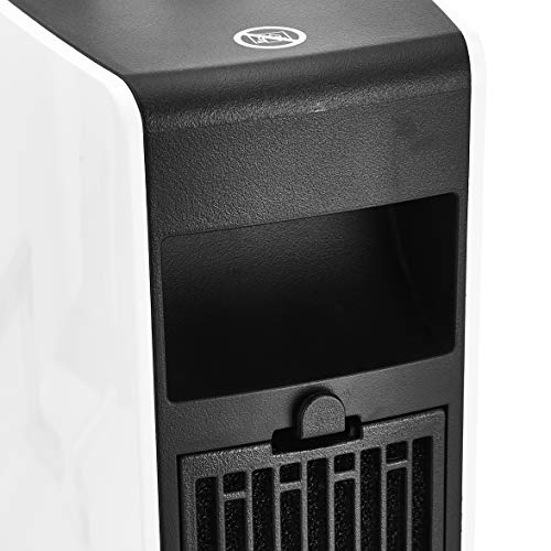 AmazonBasics - Columna calefactora oscilante portátil, 2 niveles de temperatura, 2000 W