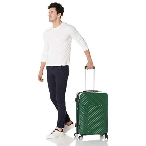 AmazonBasics - Equipaje geométrico básico Juego de 3 piezas (55 cm, 68 cm, 78 cm), Verde