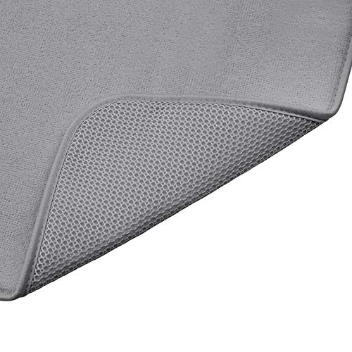 AmazonBasics - Estantería de plástico de secado con esterilla, 41 x 48 cm, color carbón